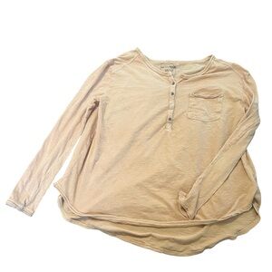 Yellow Long Sleeve Henley Shirt We the Free